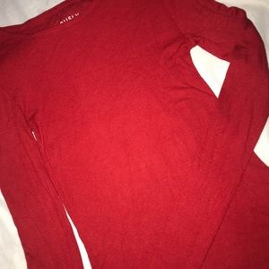 SOLD! Red ribbed long sleeve